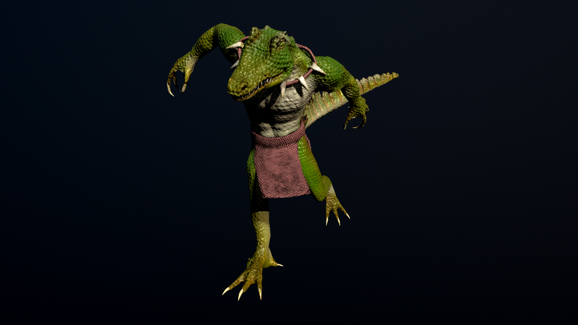 Crocodile enemy character render