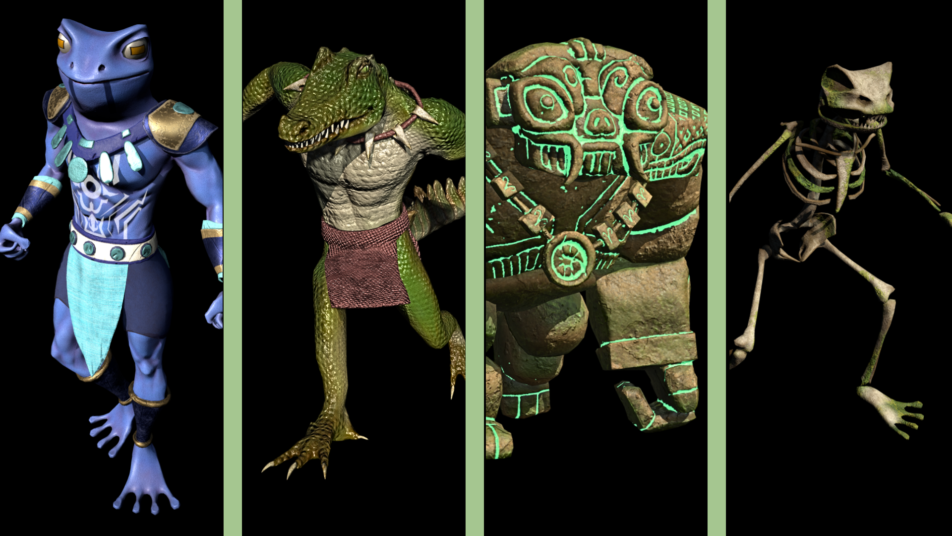 Four characters preview