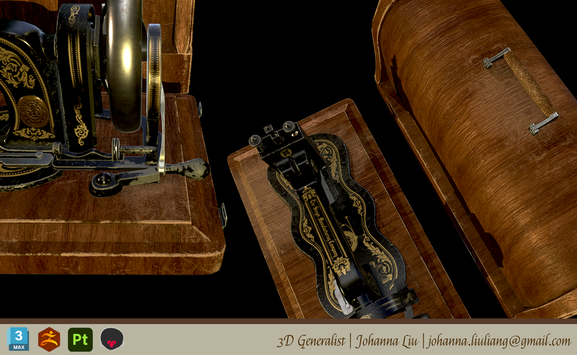Sewing machine render 3