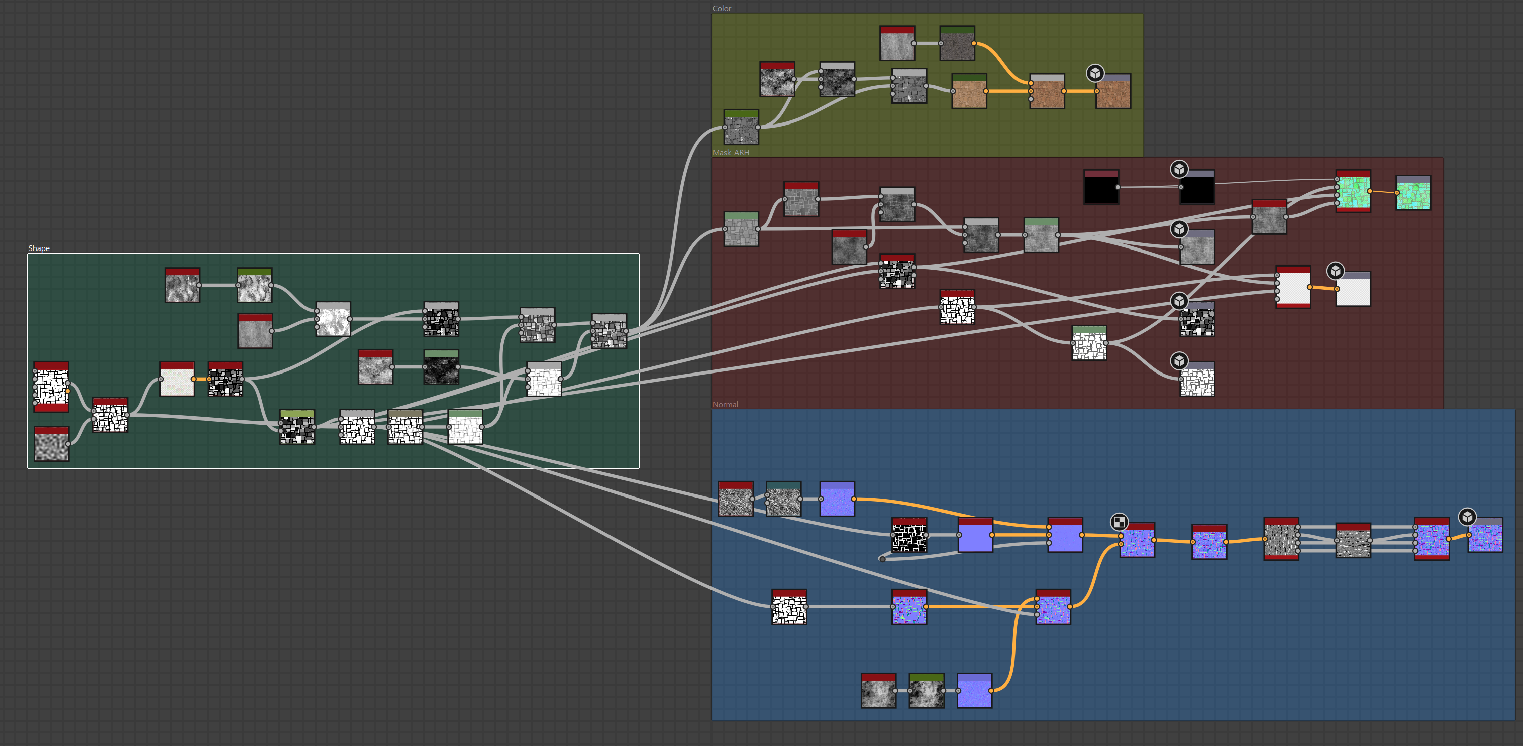 Ruin tile material graph