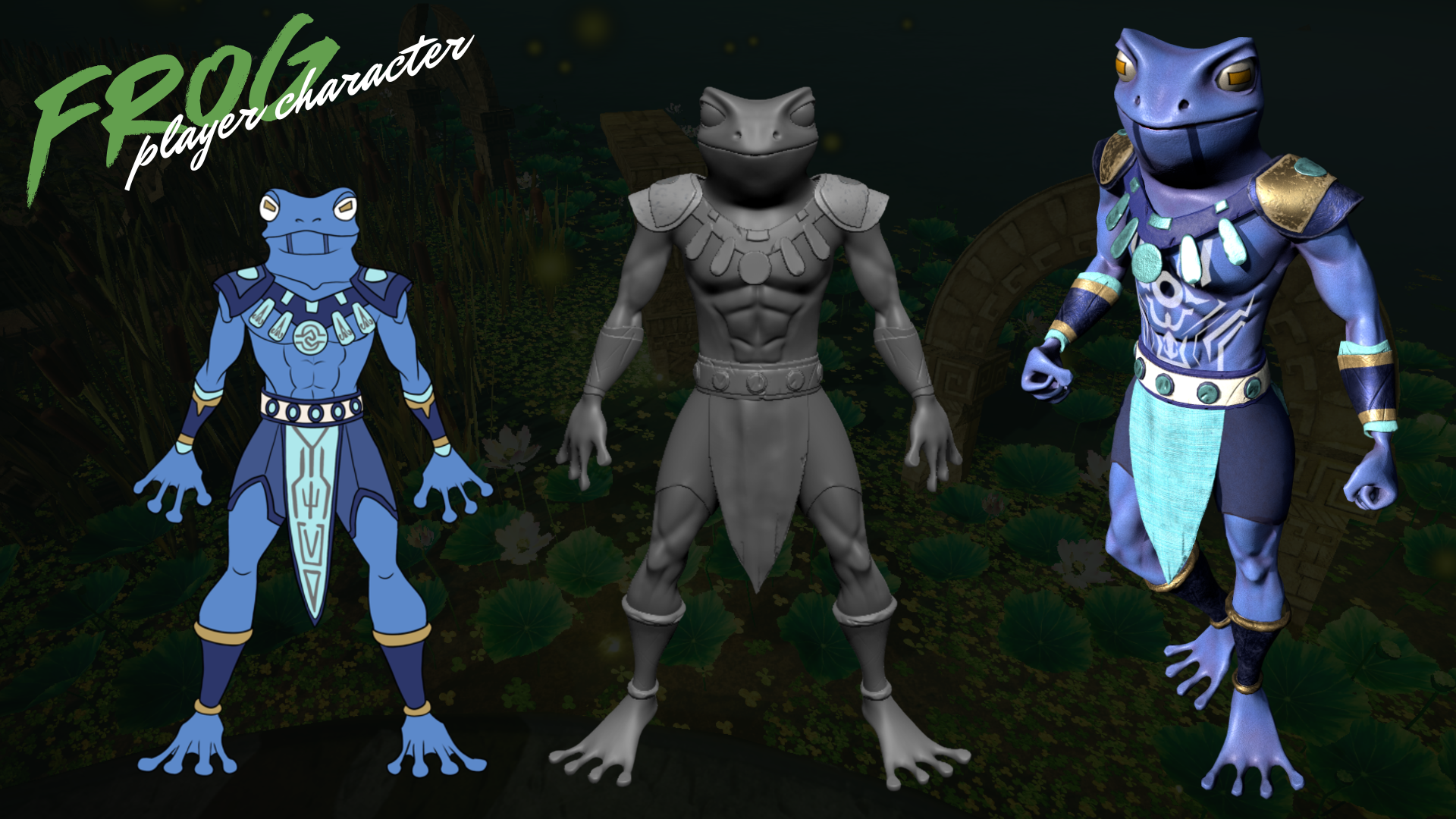Frog player character